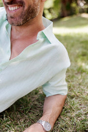 Mojito 100% Linen Short Sleeve Button-Down Shirt