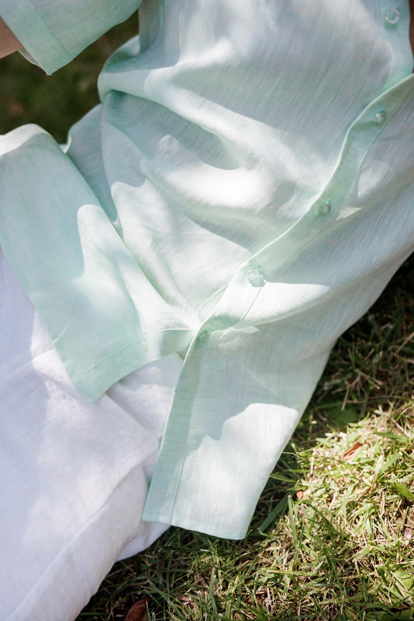 Mojito 100% Linen Short Sleeve Button-Down Shirt