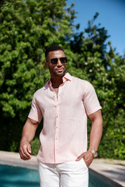 Mojito 100% Linen Short Sleeve Button-Down Shirt