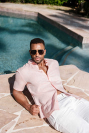 Mojito 100% Linen Short Sleeve Button-Down Shirt