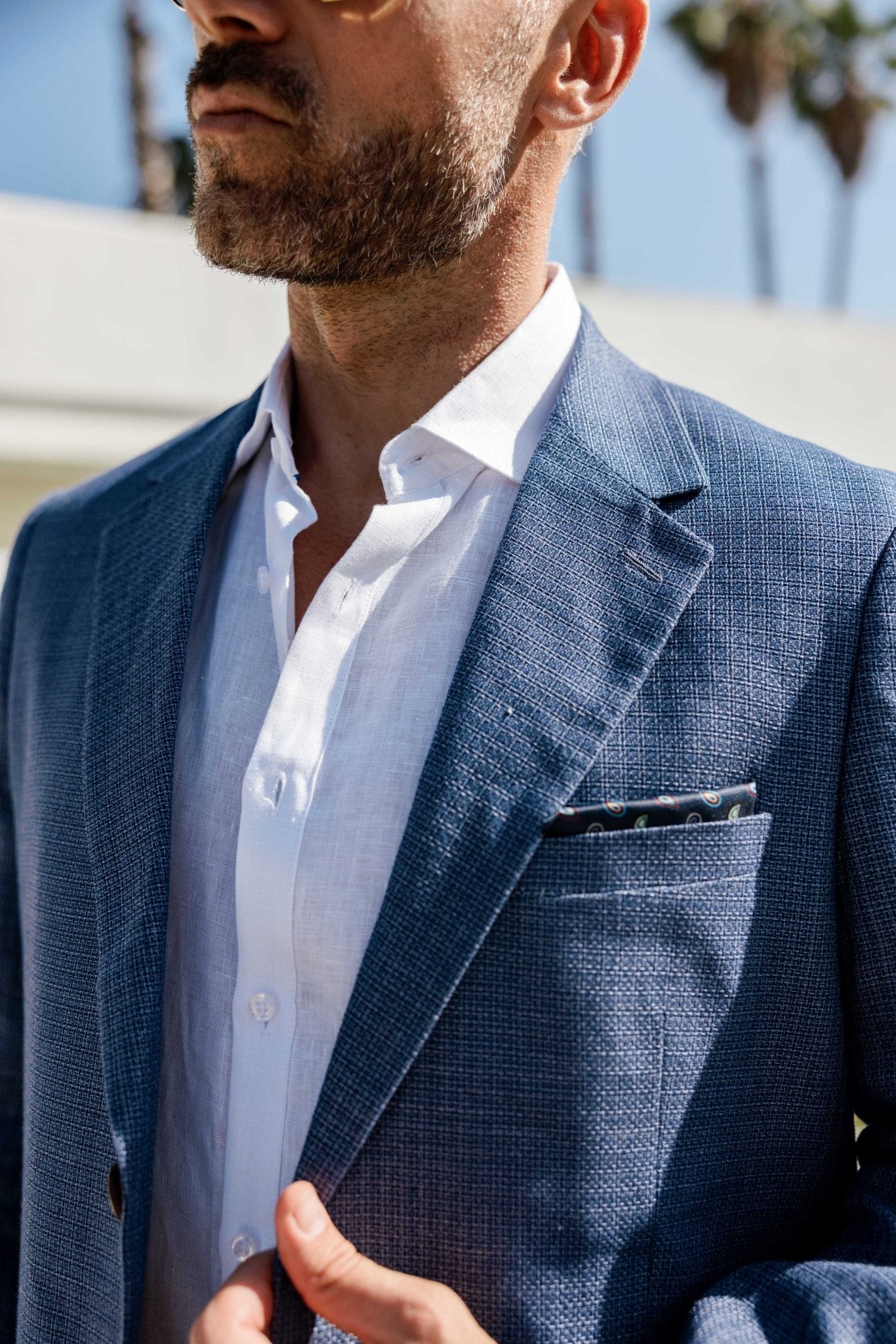 Traje de mezcla de poliéster y lino texturizado para hombre Mojito Reserve