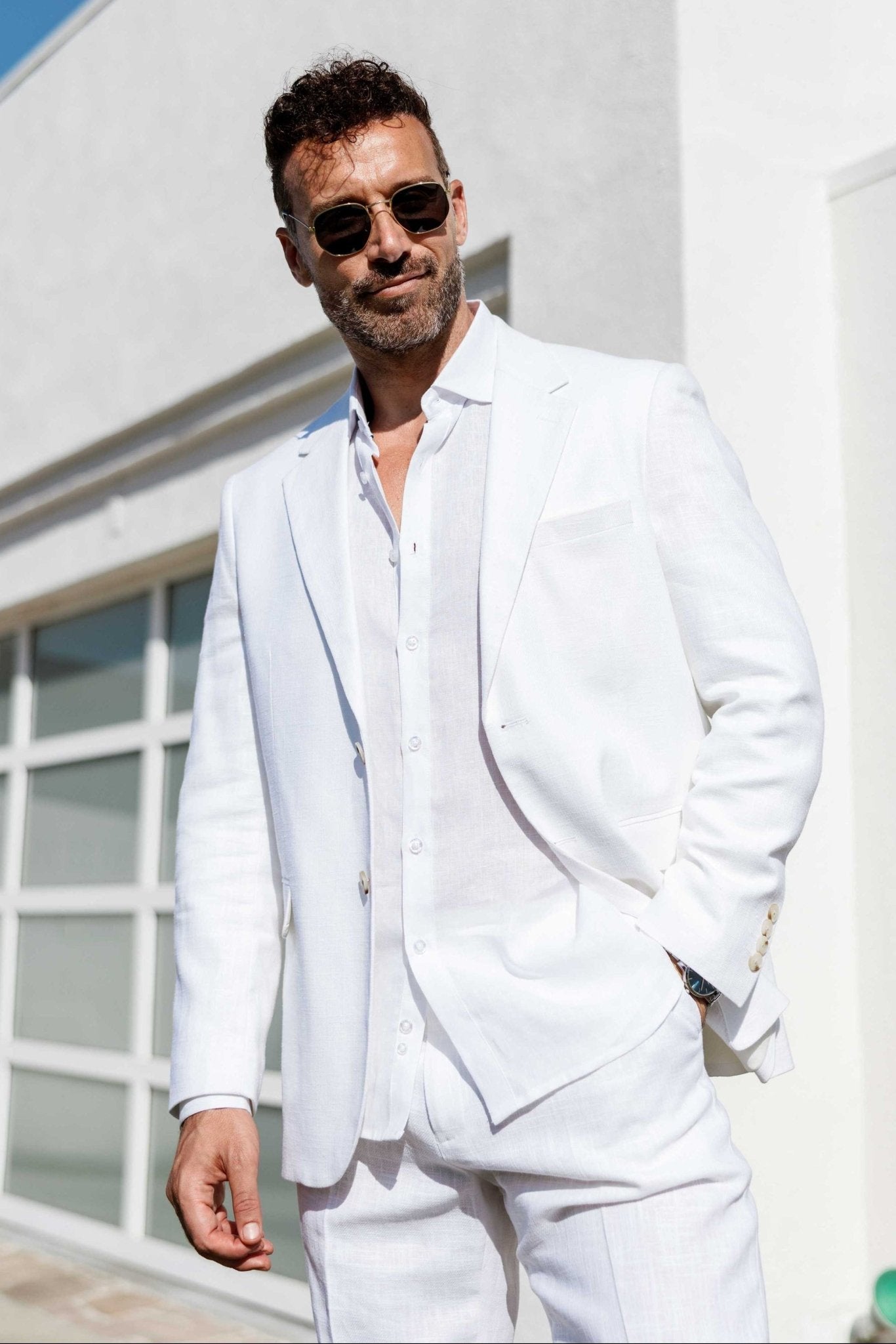 Mojito Reserve Men's Textured Linen Blend Suit