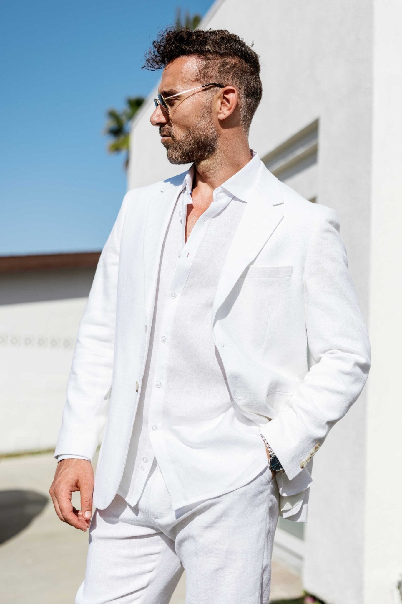 Mojito Reserve Men's Textured Linen Blend Suit