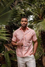 Mojito Men's Resort Style Casual Shirt Yarn Dyed Look Cotton Blend