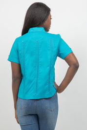 100% Linen Guayabera Shirt Short Sleeve 4 Pocket