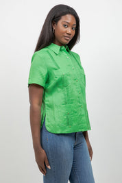 100% Linen Guayabera Shirt Short Sleeve 4 Pocket