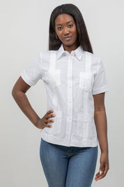 100% Linen Guayabera Shirt Short Sleeve 4 Pocket