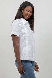 100% Linen Guayabera Shirt Short Sleeve 4 Pocket