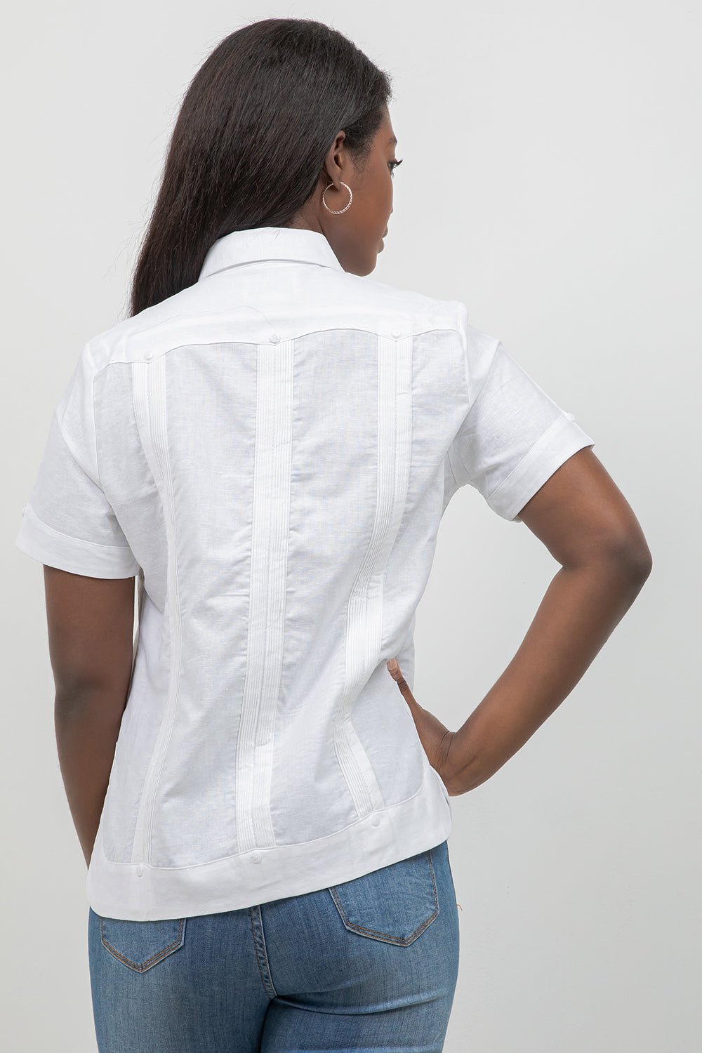 100% Linen Guayabera Shirt Short Sleeve 4 Pocket