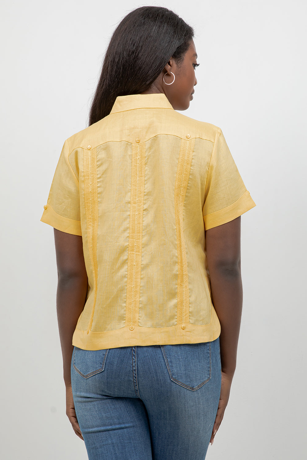 100% Linen Guayabera Shirt Short Sleeve 4 Pocket
