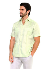 100% Linen Guayabera Shirt Four Pocket Short Sleeve