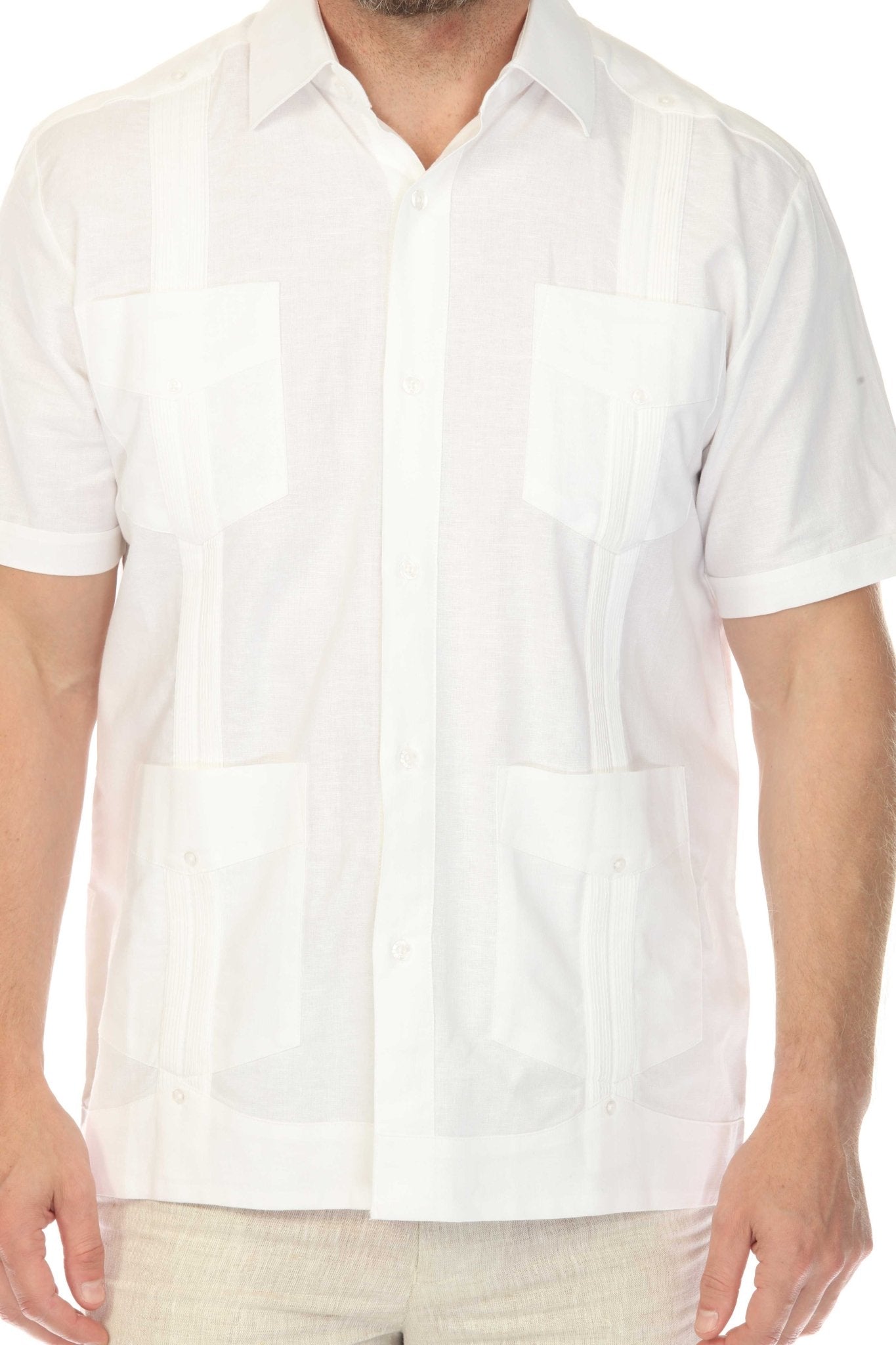 Men's Big & Tall 100% Linen Guayabera Shirt – Mojito Collection