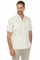 Classic off-white 100% linen guayabera shirt for men featuring a refined collar and polished modern finish.