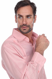 Men's 100% Linen Classic Four-Pocket Long Sleeve Guayabera Shirt