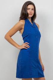 Vestido Guayabera Halter Abotonado para Mujer