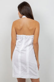 Vestido Guayabera Halter Abotonado para Mujer