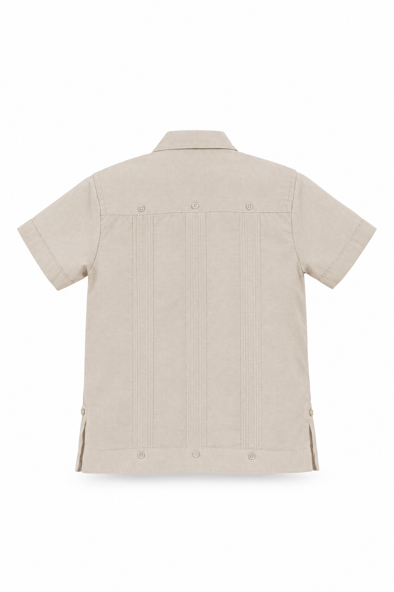 Boy's Cotton Blend Guayabera Shirt Short Sleeve 4-10