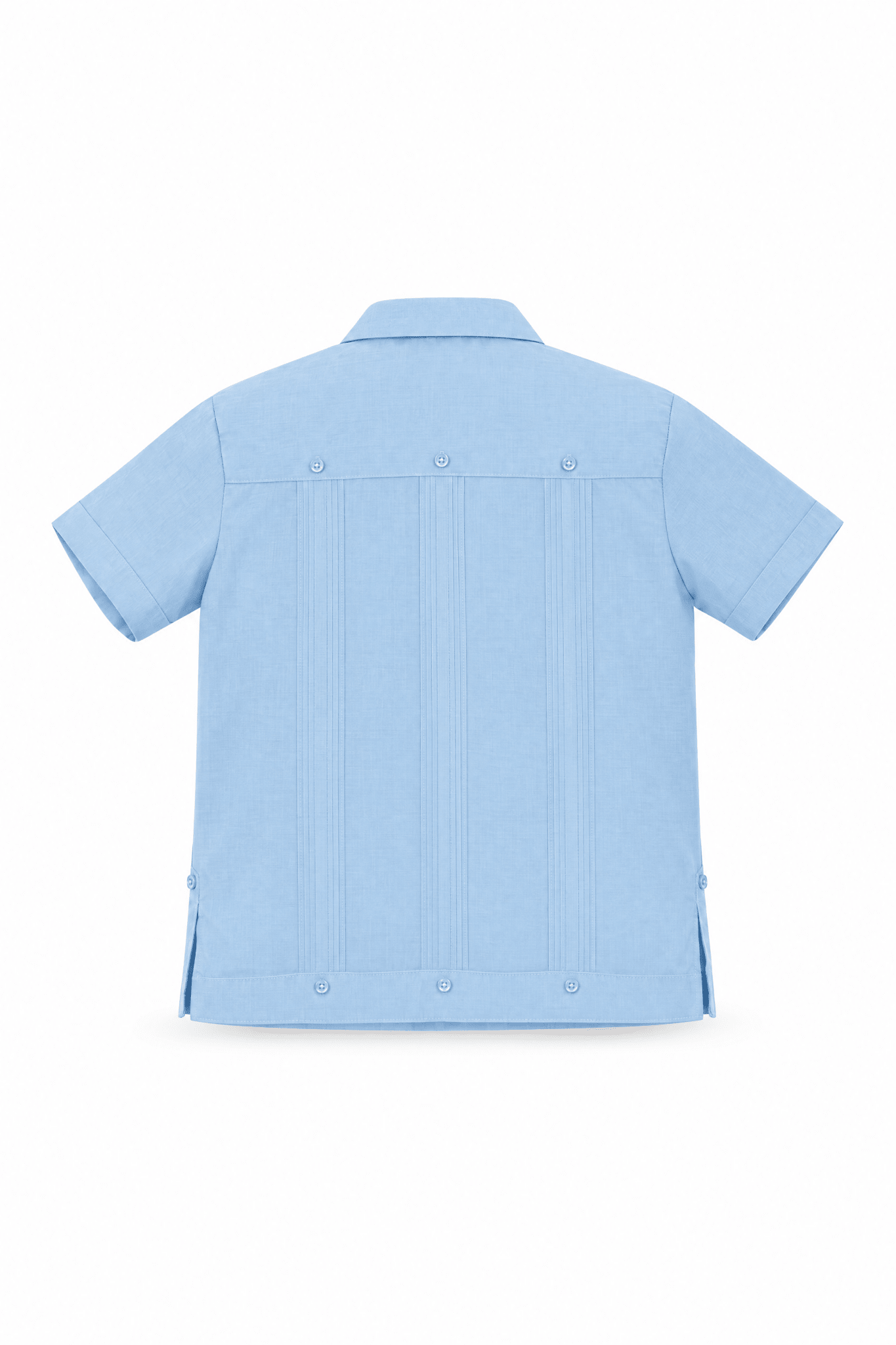 Boy's Cotton Blend Guayabera Shirt Short Sleeve 4-10
