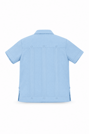 Boy's Cotton Blend Guayabera Shirt Short Sleeve 4-10