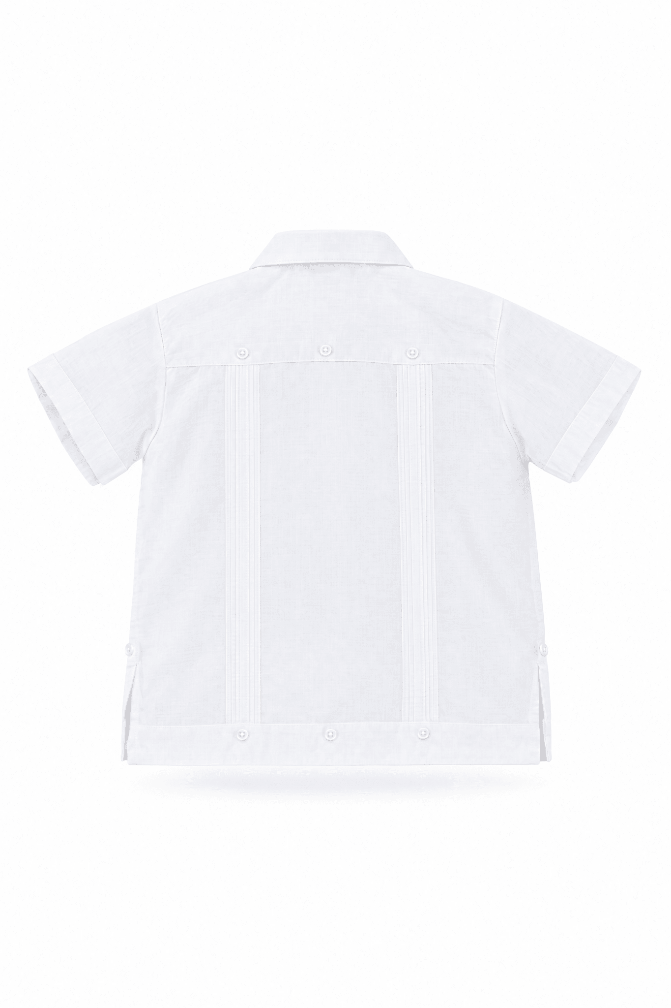 Boy's Cotton Blend Guayabera Shirt Short Sleeve 4-10