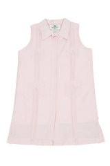 Girls Sleeveless Guayabera Linen Dress with 4 Pocket Design Sizes 2T-4T, 4-10, 12-18