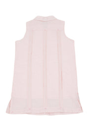 Girls Sleeveless Guayabera Linen Dress with 4 Pocket Design Sizes 2T-4T, 4-10, 12-18