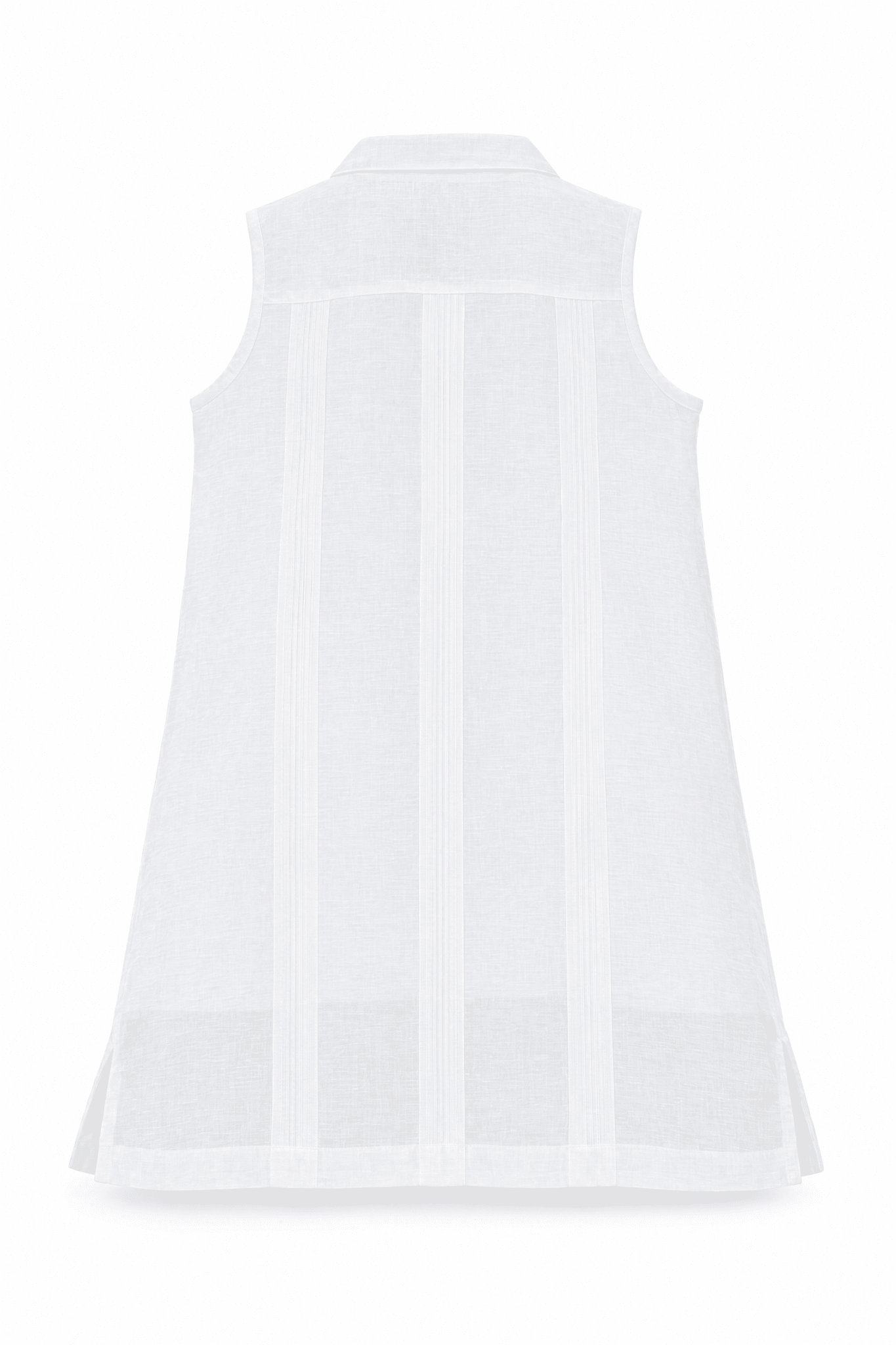 Girls Sleeveless Guayabera Linen Dress with 4 Pocket Design Sizes 2T-4T, 4-10, 12-18