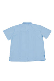 Youth Boys Cotton Blend Guayabera Shirt Short Sleeve 12-18