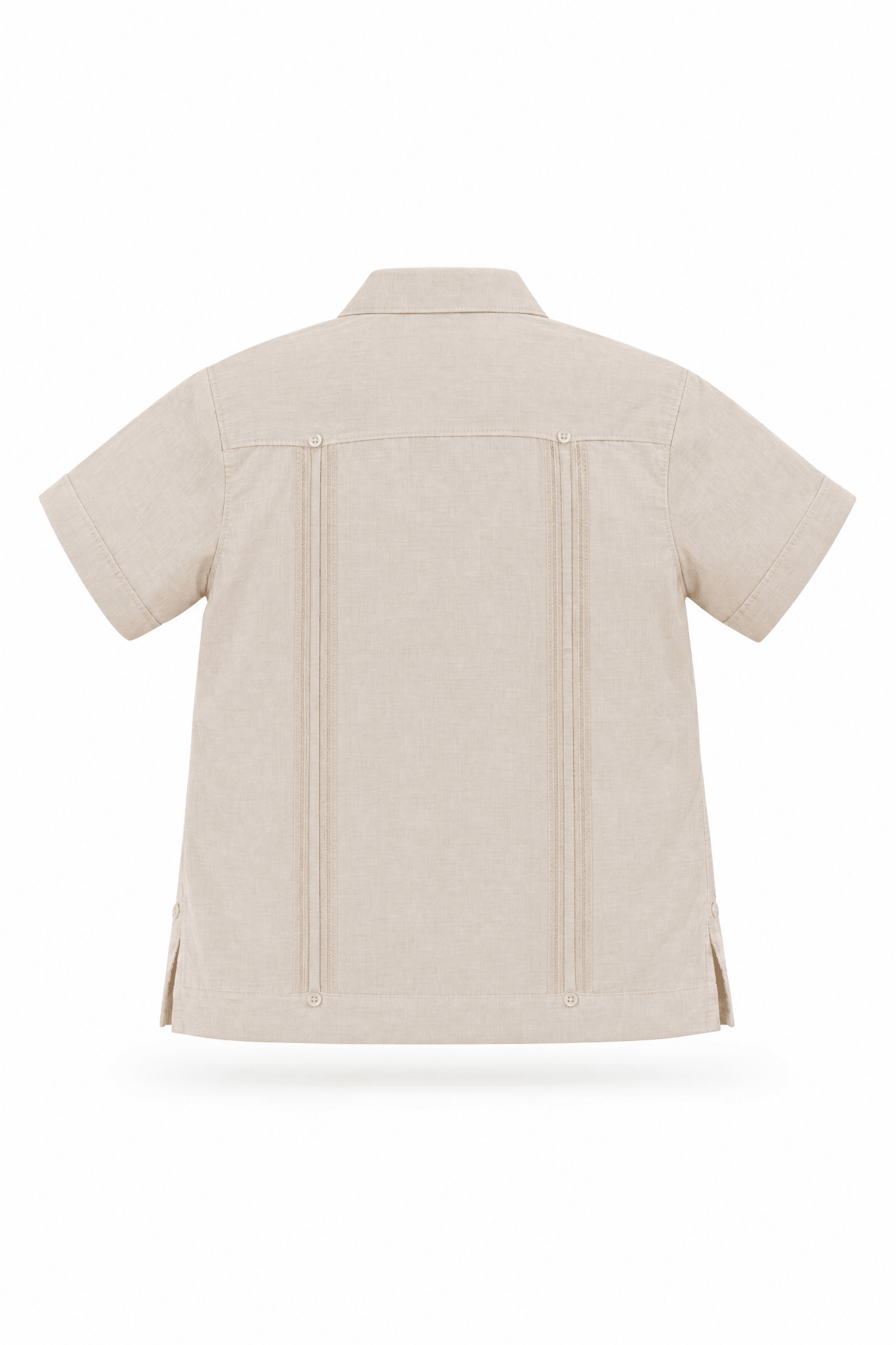 Youth Boys Cotton Blend Guayabera Shirt Short Sleeve 12-18