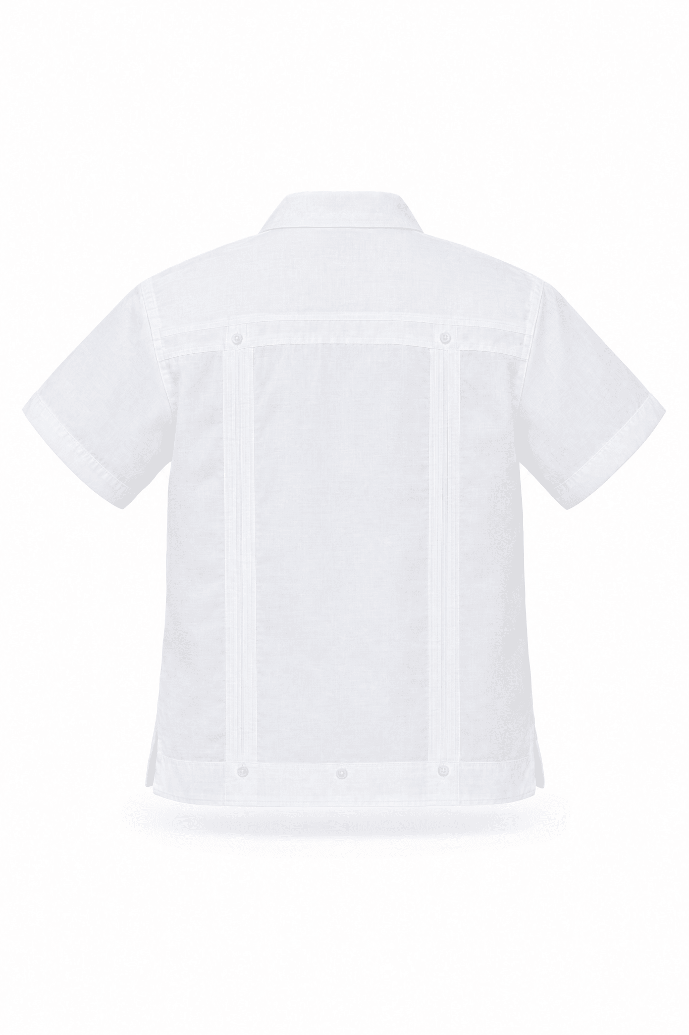 Youth Boys Cotton Blend Guayabera Shirt Short Sleeve 12-18