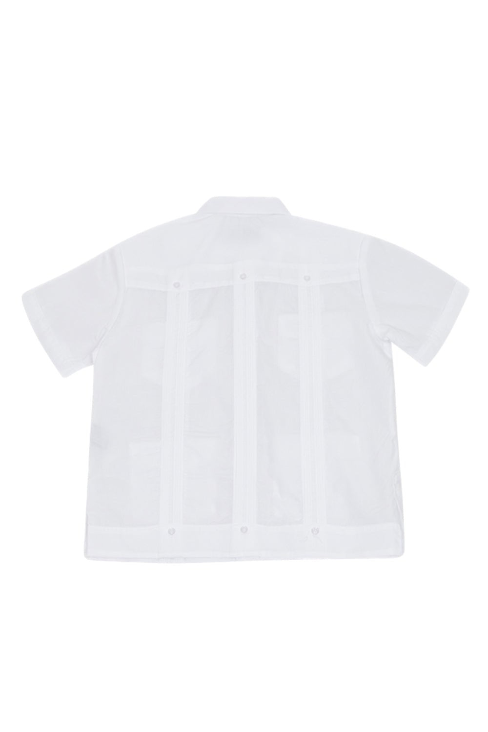 Youth Boys Cotton Blend Guayabera Shirt Short Sleeve 12-18