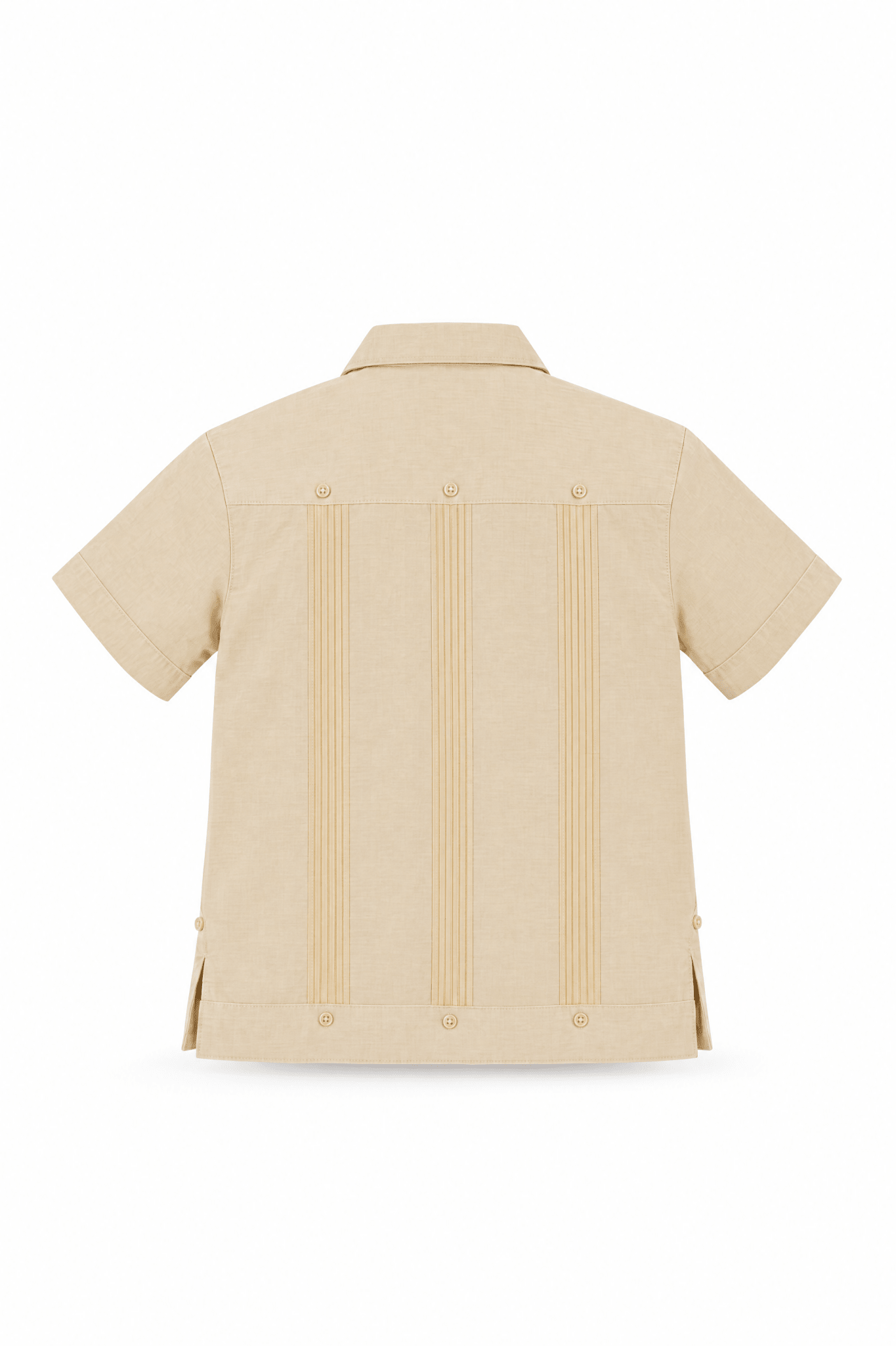 Junior Boys 100% Linen Guayabera Shirt Short Sleeve 4 Pocked Design 14Y-20Y