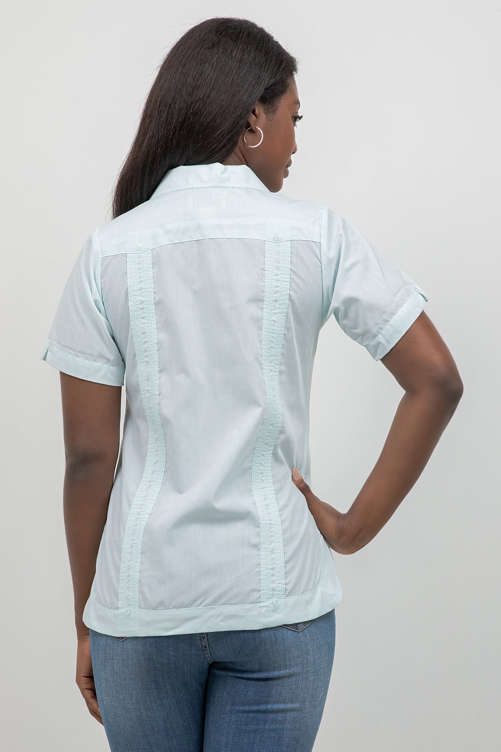 Women’s Short Sleeve 4-Pocket Guayabera Shirt