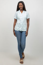 Women’s Short Sleeve 4-Pocket Guayabera Shirt