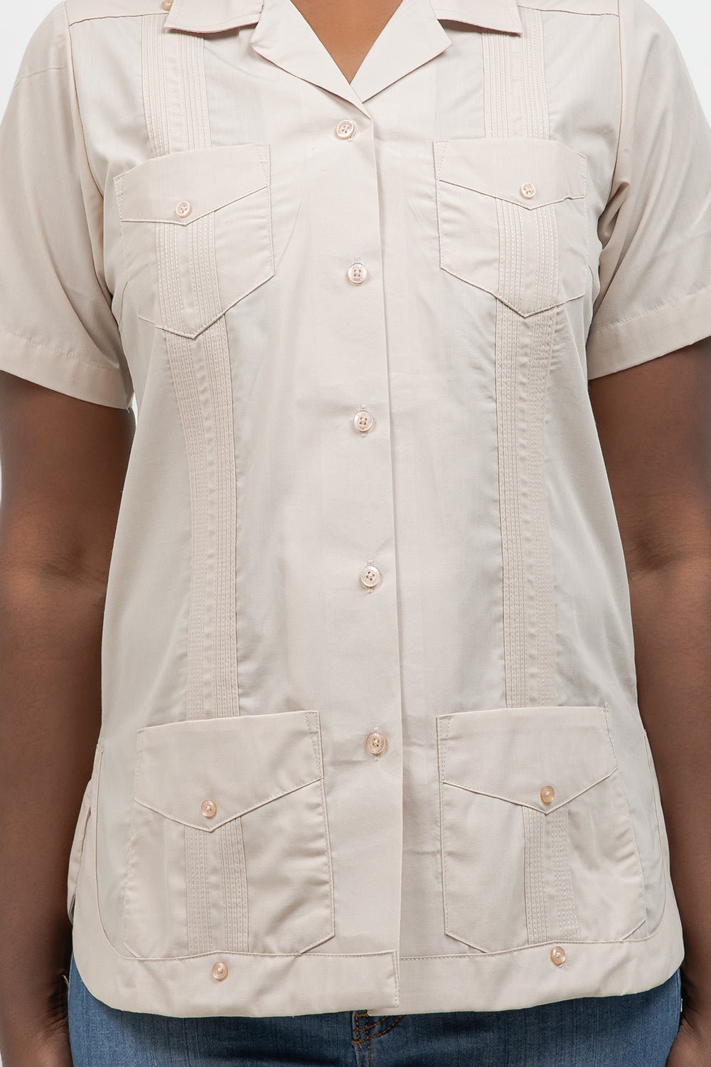 Women's 4-Pocket Guayabera Shirt Short Sleeve | Mojito – Mojito