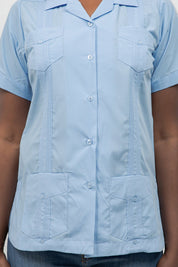 Women’s Short Sleeve 4-Pocket Guayabera Shirt