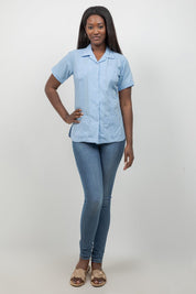 Women’s Short Sleeve 4-Pocket Guayabera Shirt