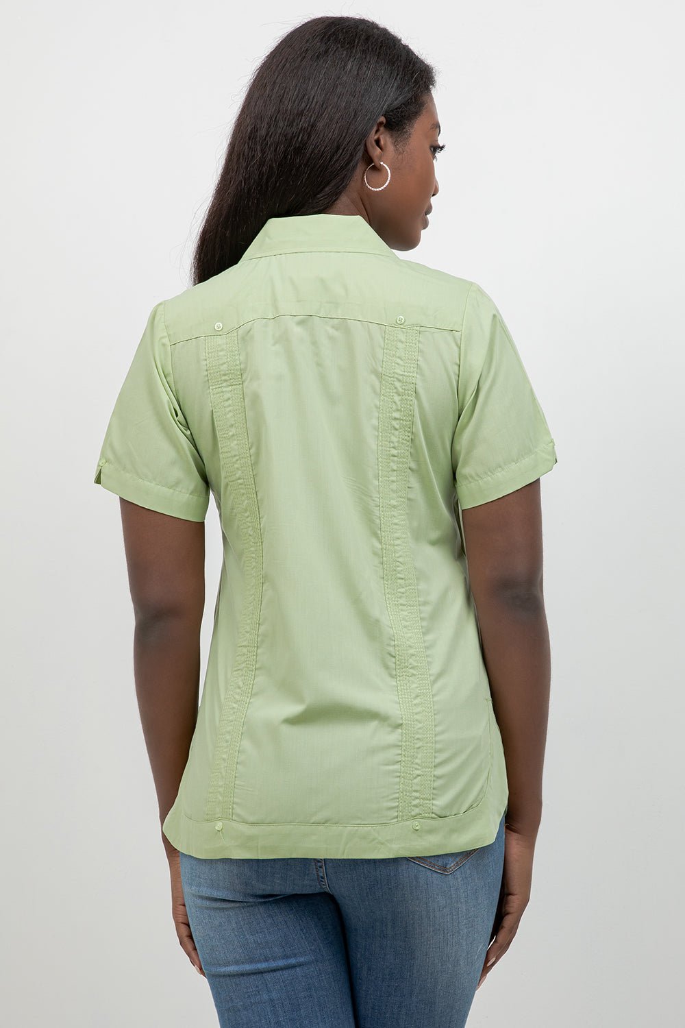 Women’s Short Sleeve 4-Pocket Guayabera Shirt