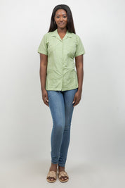 Women’s Short Sleeve 4-Pocket Guayabera Shirt