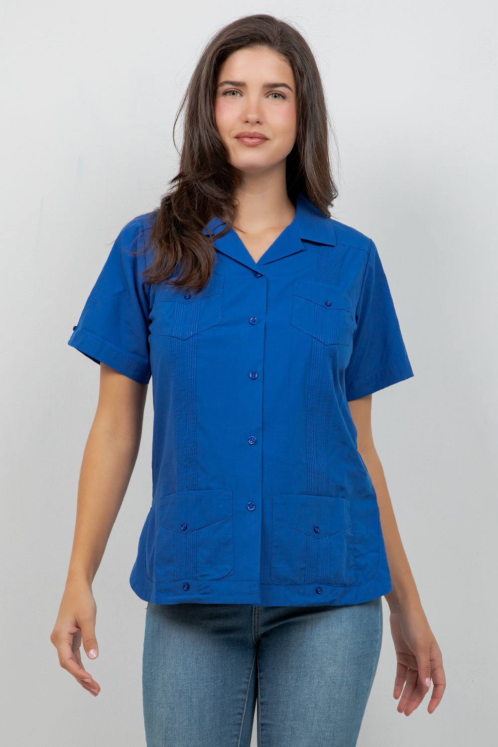 Women's 4-Pocket Guayabera Shirt Short Sleeve | Mojito – Mojito