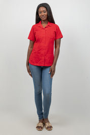 Women’s Short Sleeve 4-Pocket Guayabera Shirt