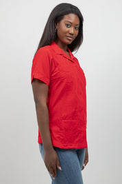 Women’s Short Sleeve 4-Pocket Guayabera Shirt