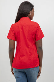 Women’s Short Sleeve 4-Pocket Guayabera Shirt