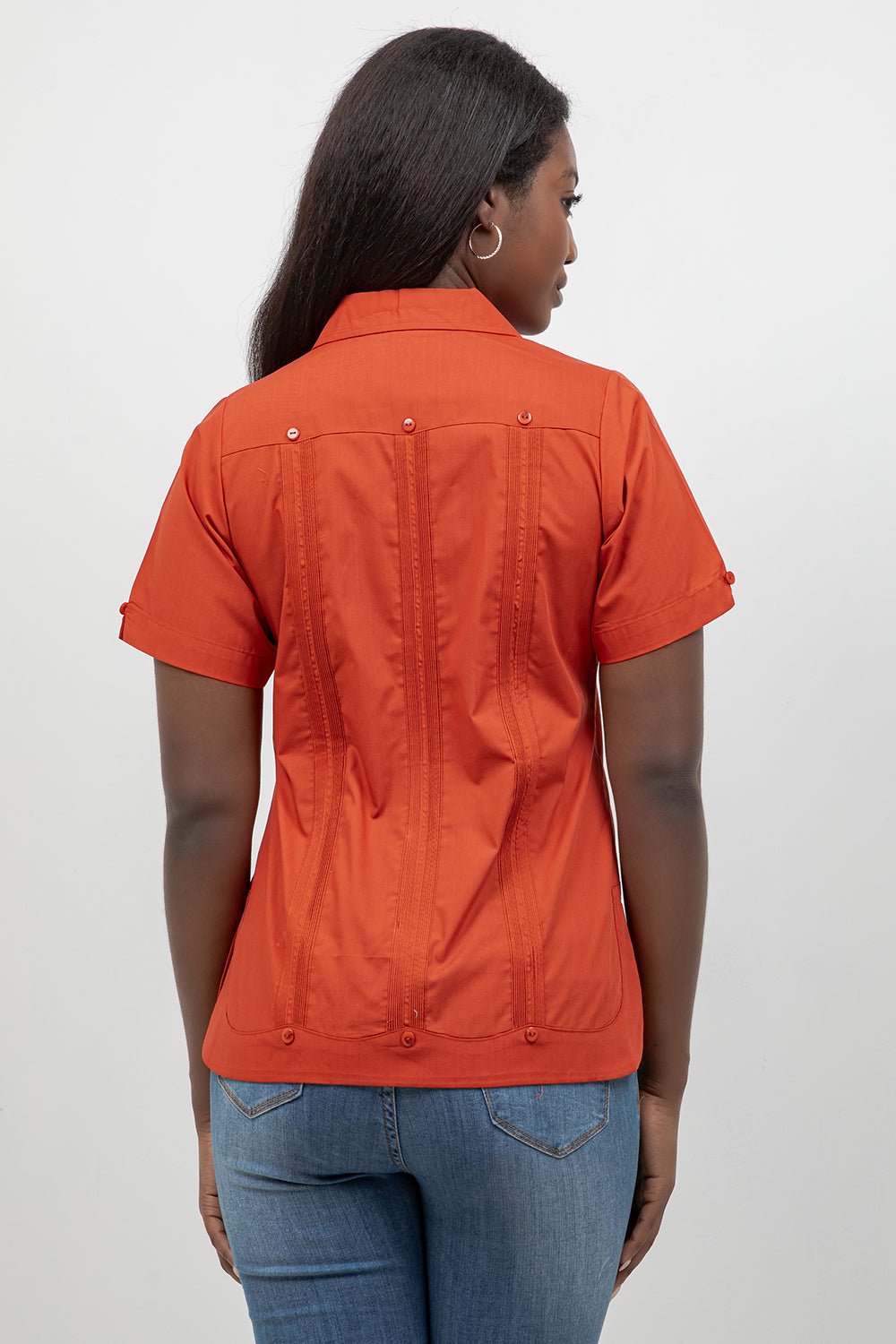 Women’s Short Sleeve 4-Pocket Guayabera Shirt