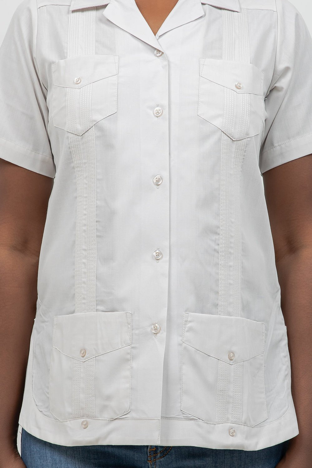 Women’s Short Sleeve 4-Pocket Guayabera Shirt