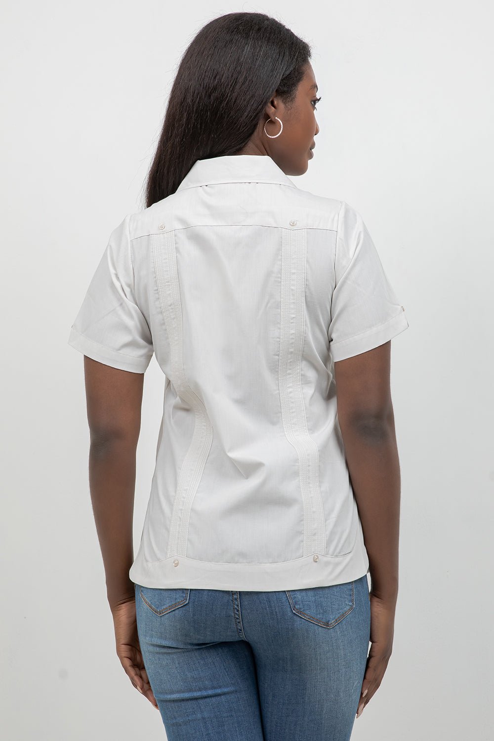 Women’s Short Sleeve 4-Pocket Guayabera Shirt