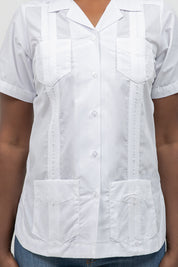 Women’s Short Sleeve 4-Pocket Guayabera Shirt