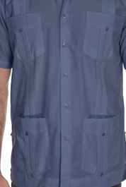 Classic Cotton Blend Guayabera Shirt Short Sleeve
