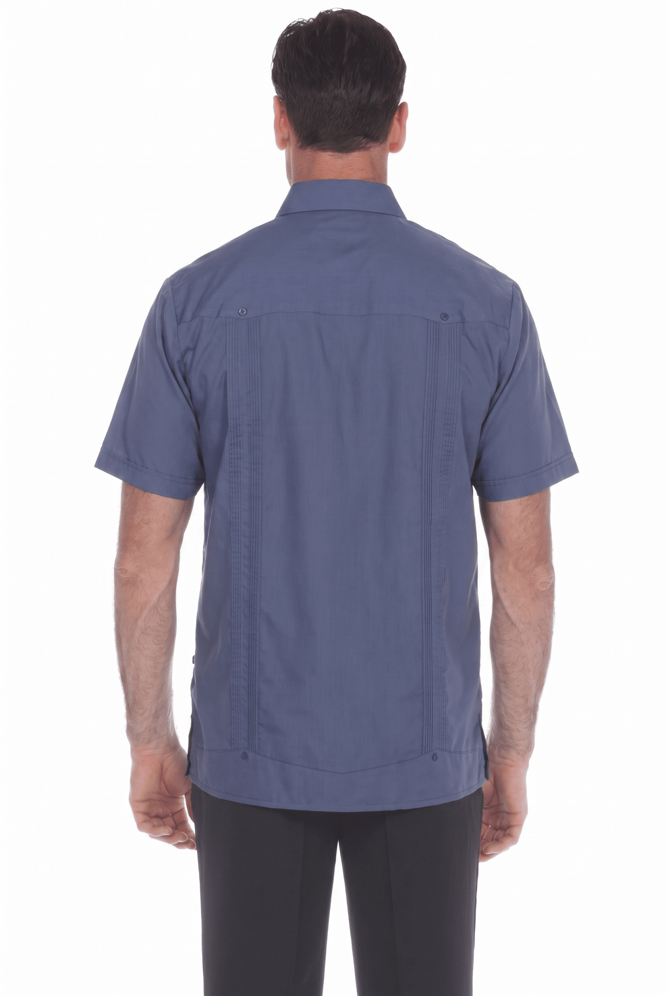 Guayabera clásica de mezcla de algodón de manga corta