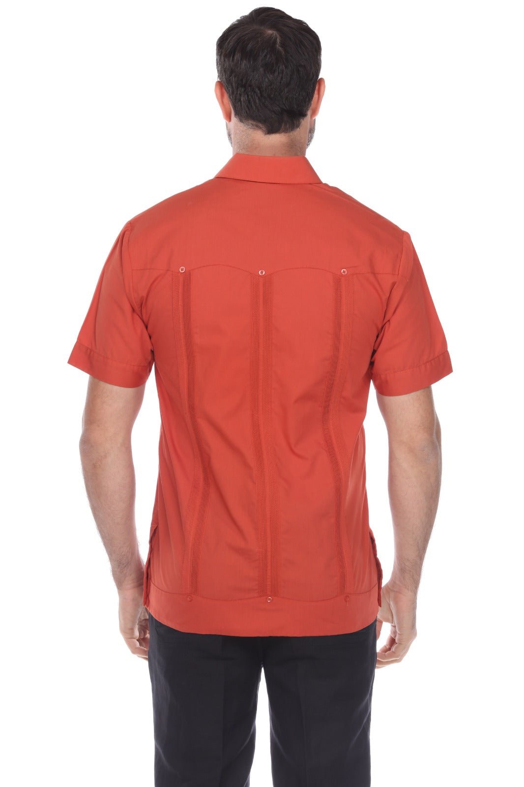 Big and Tall Cotton Blend Four Pocket Guayabera Short Sleeve